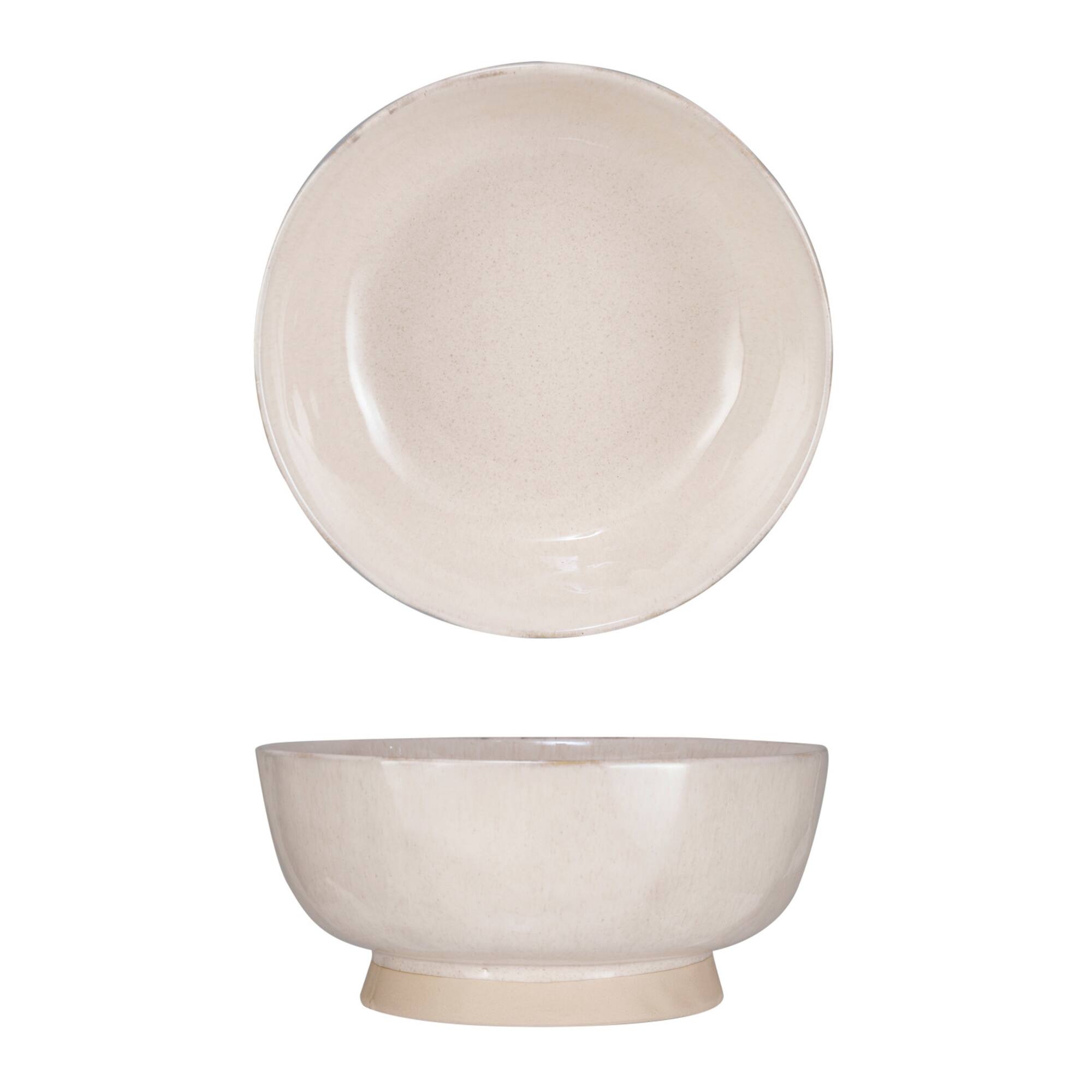 Hello Honey® 10" Cream Speckled Glaze Stoneware Bowl
